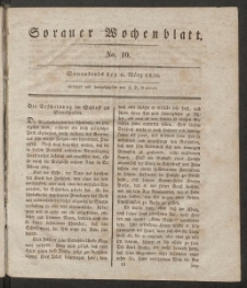 Sorauer Wochenblatt, No. 10. (6. März 1830)