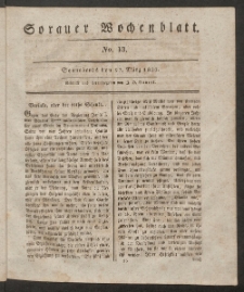 Sorauer Wochenblatt, No. 13. (27. März 1830)