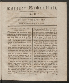 Sorauer Wochenblatt, No. 18. (1. Mai 1830)