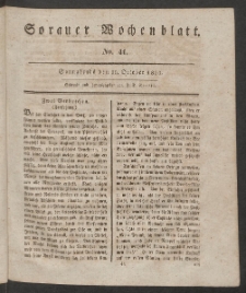 Sorauer Wochenblatt, No. 44. (30. October 1830)