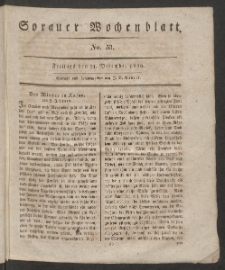 Sorauer Wochenblatt, No. 53. (31. December 1830)
