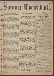 Sorauer Wochenblatt, No. 6. (14. Januar 1875)