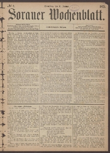 Sorauer Wochenblatt, No. 8. (19. Januar 1875)