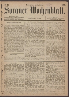 Sorauer Wochenblatt, No. 12. (28. Januar 1875)
