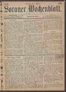Sorauer Wochenblatt, No. 14. (2. Februar 1875)