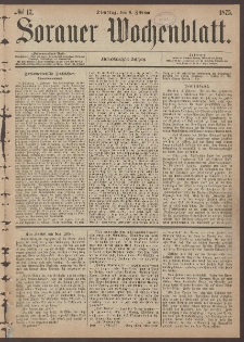 Sorauer Wochenblatt, No. 17. (9. Februar 1875)