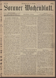 Sorauer Wochenblatt, No. 19. (13. Februar 1875)