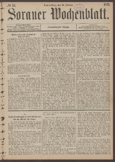 Sorauer Wochenblatt, No. 24. (25. Februar 1875)