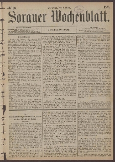 Sorauer Wochenblatt, No. 26. (2. März 1875)