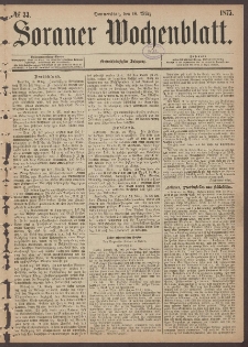 Sorauer Wochenblatt, No. 33. (18. M&auml;rz 1875)