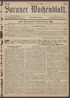 Sorauer Wochenblatt, No. 35. (23. März 1875)