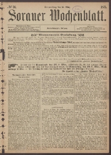 Sorauer Wochenblatt, No. 36. (25. März 1875)