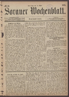 Sorauer Wochenblatt, No. 49. (27. April 1875)