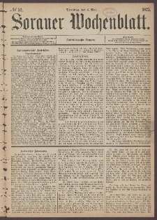 Sorauer Wochenblatt, No. 52. (4. Mai 1875)