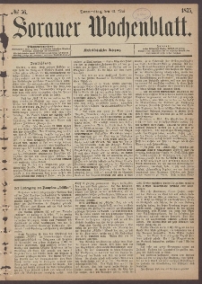 Sorauer Wochenblatt, No. 56. (13. Mai 1875)