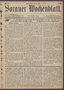 Sorauer Wochenblatt, No. 57. (15. Mai 1875)