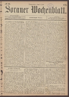 Sorauer Wochenblatt, No. 64. (3. Juni 1875)