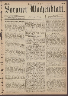 Sorauer Wochenblatt, No. 65. (5. Juni 1875)