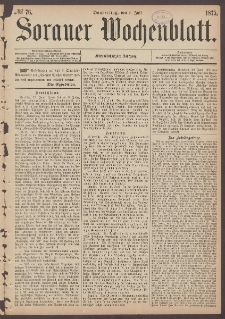Sorauer Wochenblatt, No. 76. (1. Juli 1875)