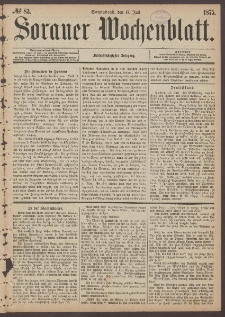 Sorauer Wochenblatt, No. 83. (17. Juli 1875)