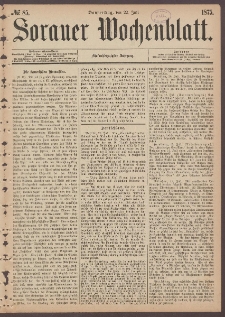 Sorauer Wochenblatt, No. 85. (22. Juli 1875)