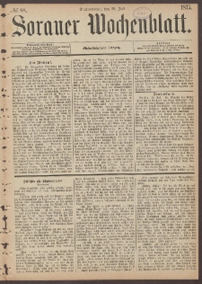 Sorauer Wochenblatt, No. 88. (29. Juli 1875)