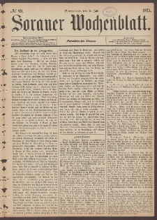 Sorauer Wochenblatt, No. 89. (31. Juli 1875)