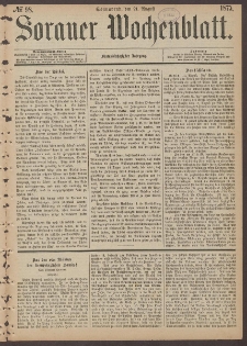Sorauer Wochenblatt, No. 98. (21. August 1875)