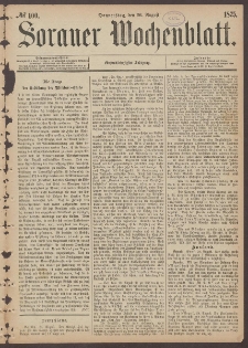Sorauer Wochenblatt, No. 100. (26. August 1875)