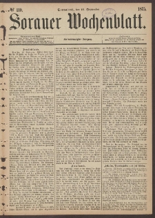 Sorauer Wochenblatt, No. 110. (18. September 1875)