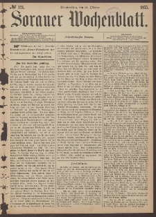 Sorauer Wochenblatt, No. 121. (14. October 1875)