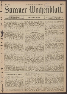 Sorauer Wochenblatt, No. 127. (28. October 1875