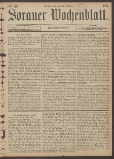Sorauer Wochenblatt, No. 128. (30. October 1875)