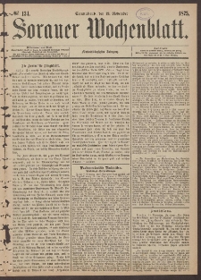 Sorauer Wochenblatt, No. 134. (13. November 1875)