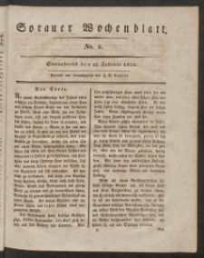 Sorauer Wochenblatt, No. 6. (12. Februar 1831)