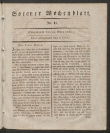 Sorauer Wochenblatt, No. 11. (19. März 1831)
