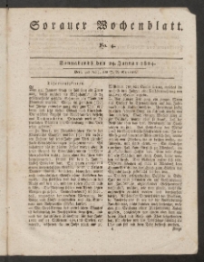 Sorauer Wochenblatt, No. 4. (24. Januar 1824)