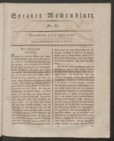 Sorauer Wochenblatt, No. 14. (9. April 1831)