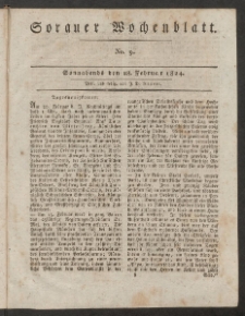 Sorauer Wochenblatt, No. 9. (28. Februar 1824)