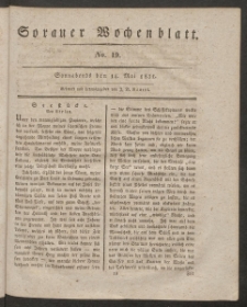 Sorauer Wochenblatt, No. 19. (14. Mai 1831)