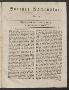 Sorauer Wochenblatt, No. 12. (20. März 1824)