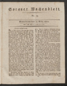 Sorauer Wochenblatt, No. 13. (27. März 1824)