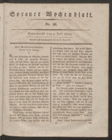 Sorauer Wochenblatt, No. 26. (2. Juli 1831)