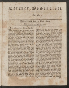 Sorauer Wochenblatt, No. 18. (1. Mai 1824)