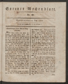 Sorauer Wochenblatt, No. 29. (23. Juli 1831)