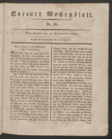 Sorauer Wochenblatt, No. 38. (24. September 1831)