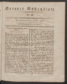 Sorauer Wochenblatt, No. 39. (1. October 1831)