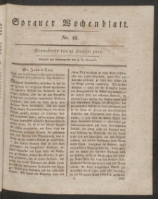 Sorauer Wochenblatt, No. 42. (22. October 1831)