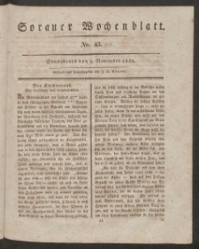 Sorauer Wochenblatt, No. 44. (5. November 1831)