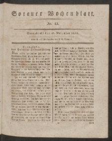 Sorauer Wochenblatt, No. 45. (12. November 1831)